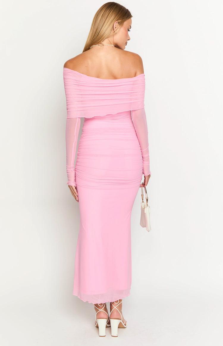 Opal Pink Long Sleeve Maxi Dress Product Image