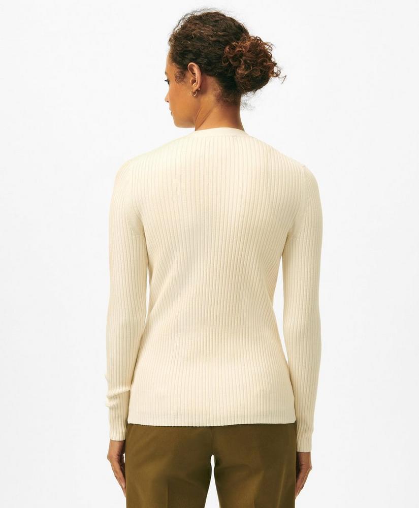Twinset Silk Blend Ribbed V-Neck Cardigan Product Image