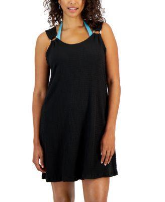 J Valdi Womens O-Ring Textured Tank Top Cover-Up Dress Product Image