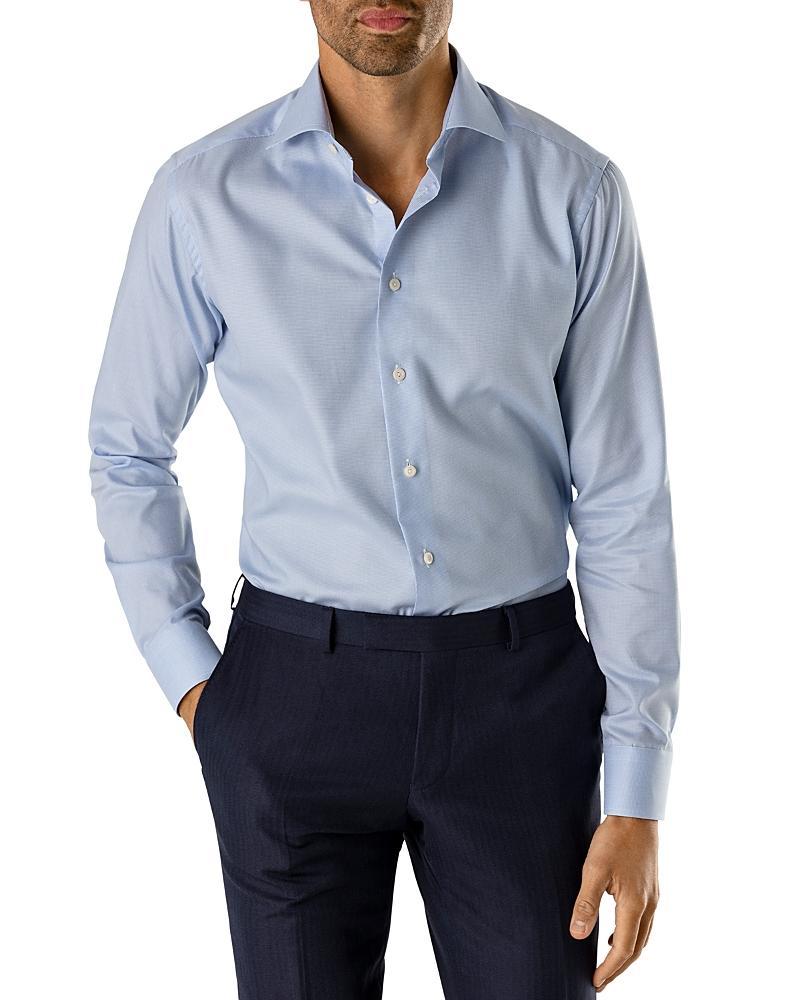 Mens Slim-Fit Micro Houndstooth Dress Shirt Product Image