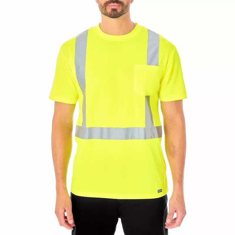 Men's Smith's Workwear Short Sleeve High-Visibility Reflective Safety Tee, Size: Large, Black Product Image