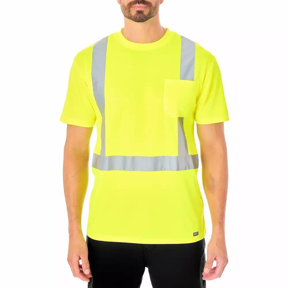Men's Smith's Workwear Short Sleeve High-Visibility Reflective Safety Tee, Size: Large, Black Product Image
