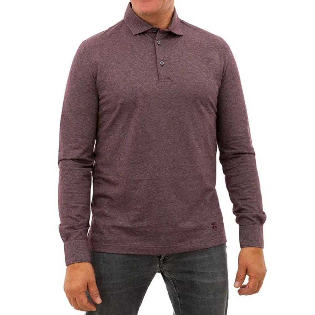 CORNELIANI Cotton Polo Men's Shirt In Viola Product Image