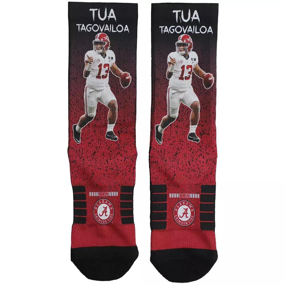 Men's Strideline Tua Tagovailoa Alabama Crimson Tide Legends Crew Socks, Size: Large, Red Product Image