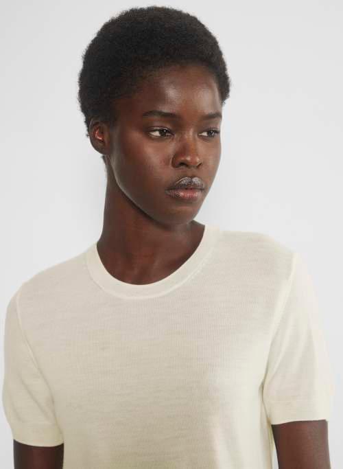 statute merino wool shortsleeve sweater Product Image