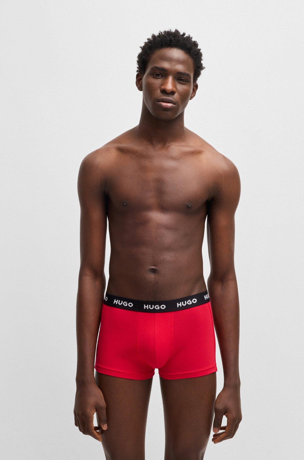 Three-pack of stretch-cotton trunks with logo waistbands Product Image