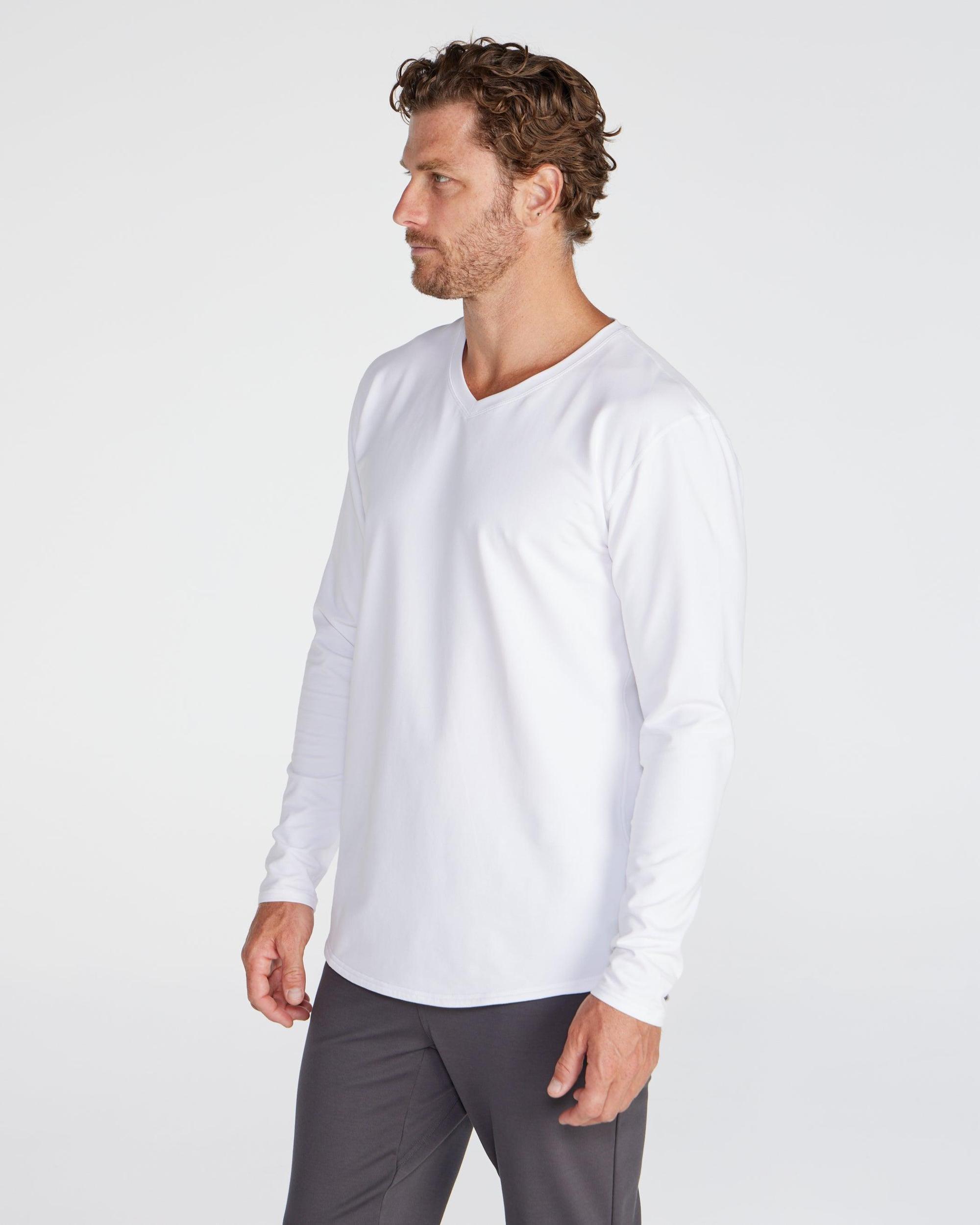 V-Neck Long Sleeve Drop-Cut: LUX Product Image