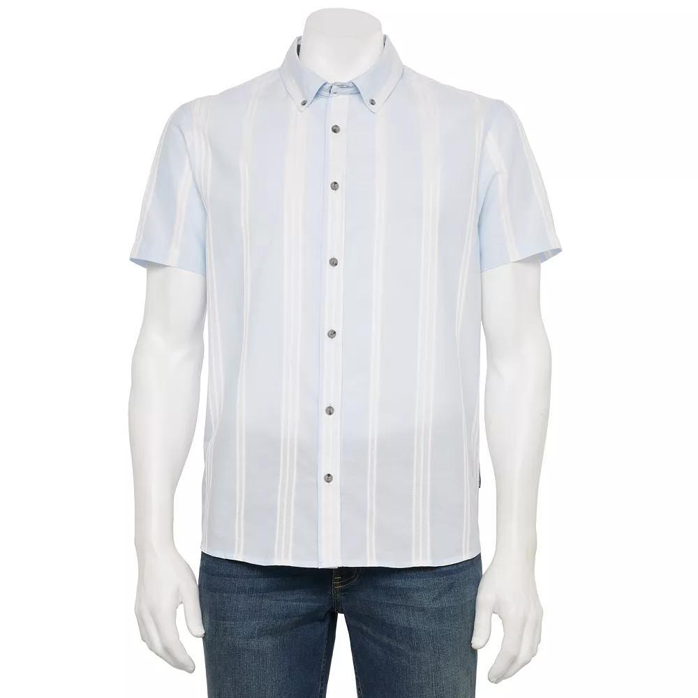 Men's Reverse Threads Men's Reverse Threads Biggs Dobby Button Down-Shirt, Size: Small, Light Blue Product Image