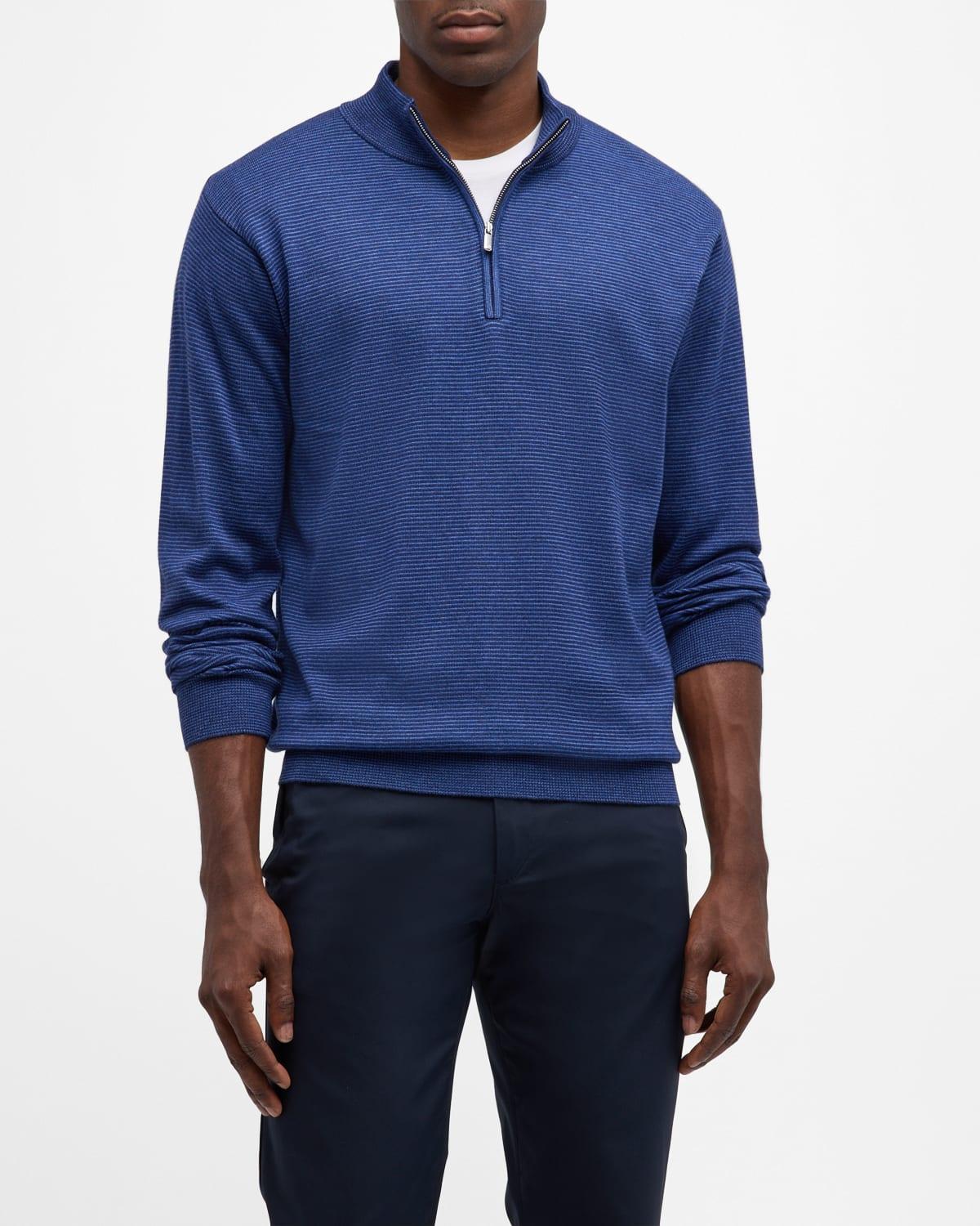 Mens Canton Stripe Quarter-Zip Sweater Product Image