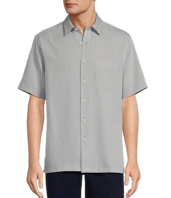 Roundtree & Yorke Big & Tall Short Sleeve Small Check Sport Shirt Product Image
