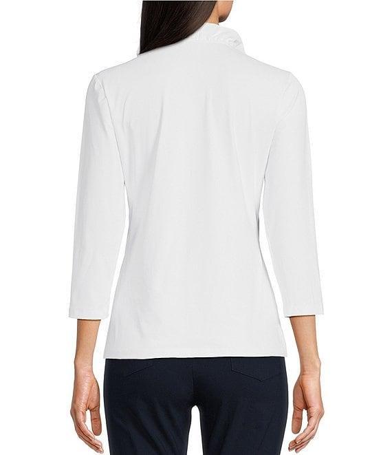 J.McLaughlin Durham 3/4 Sleeve Ruffle Top Product Image