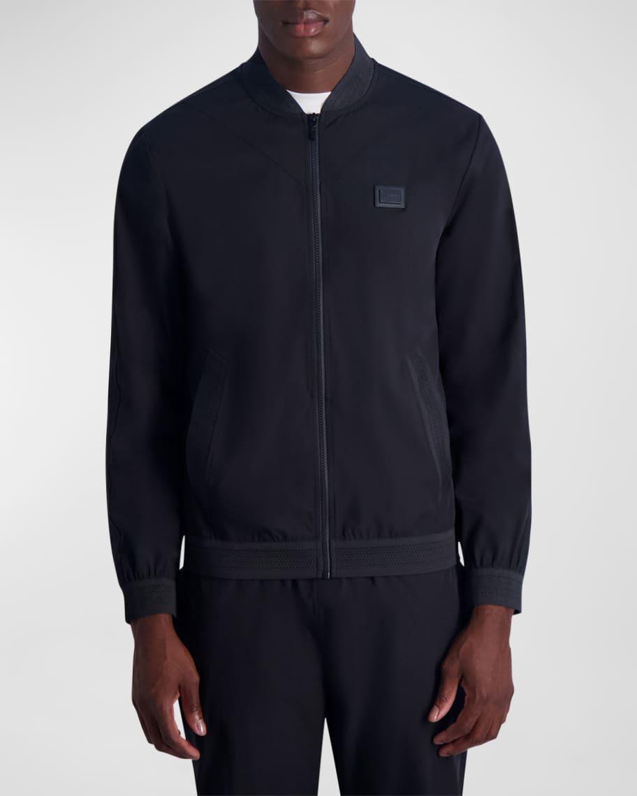 Mens Track Jacket with Mesh Trim Product Image