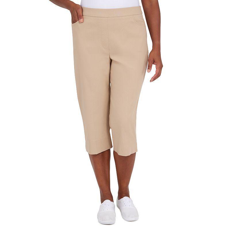 Petite Alfred Dunner Allure Capri Pants, Women's, Size: 18 Petite, Pure White Product Image