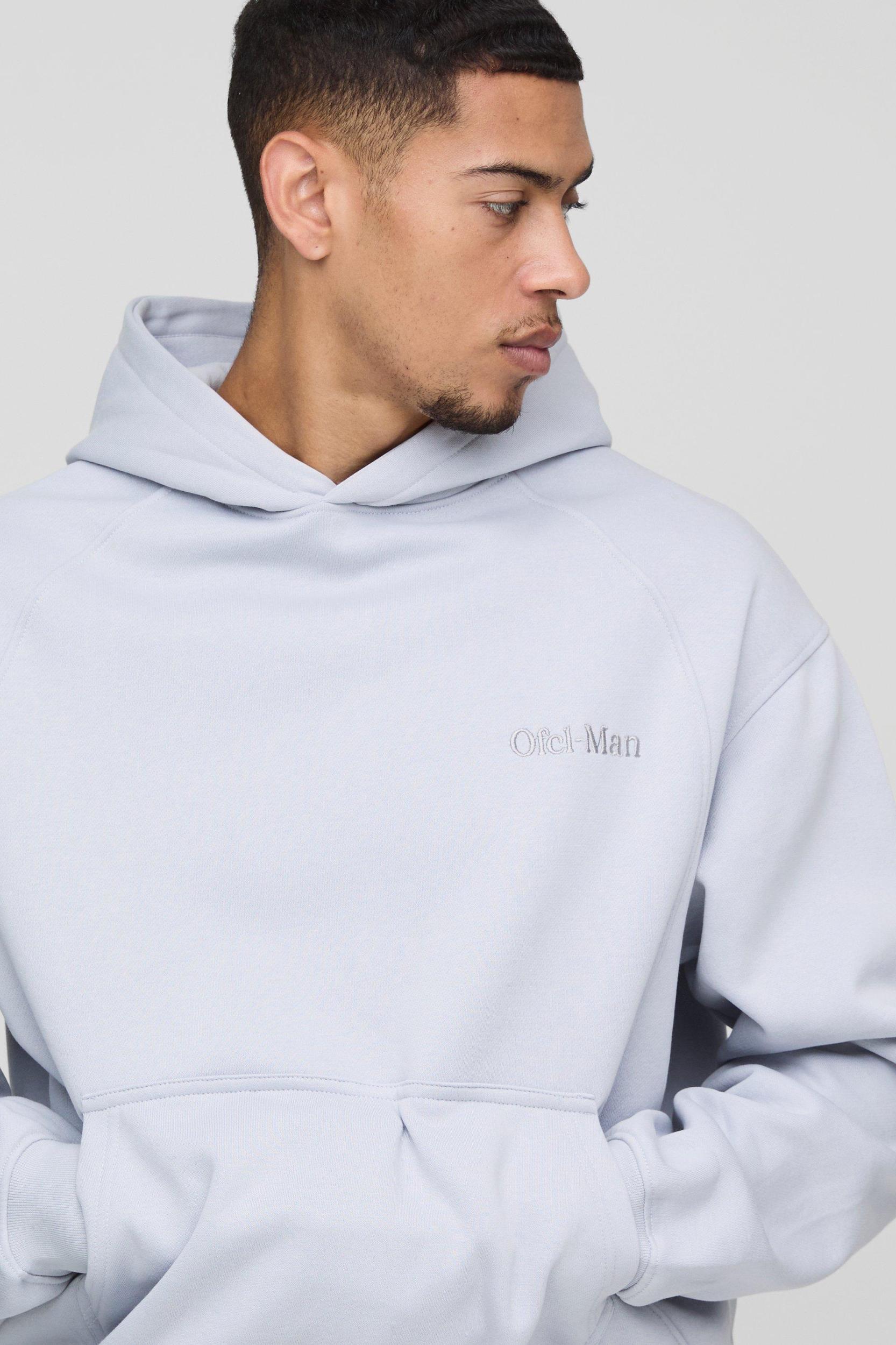 Oversized Boxy Ofcl Man Panel Detail Hooded Tracksuit | boohooMAN USA Product Image
