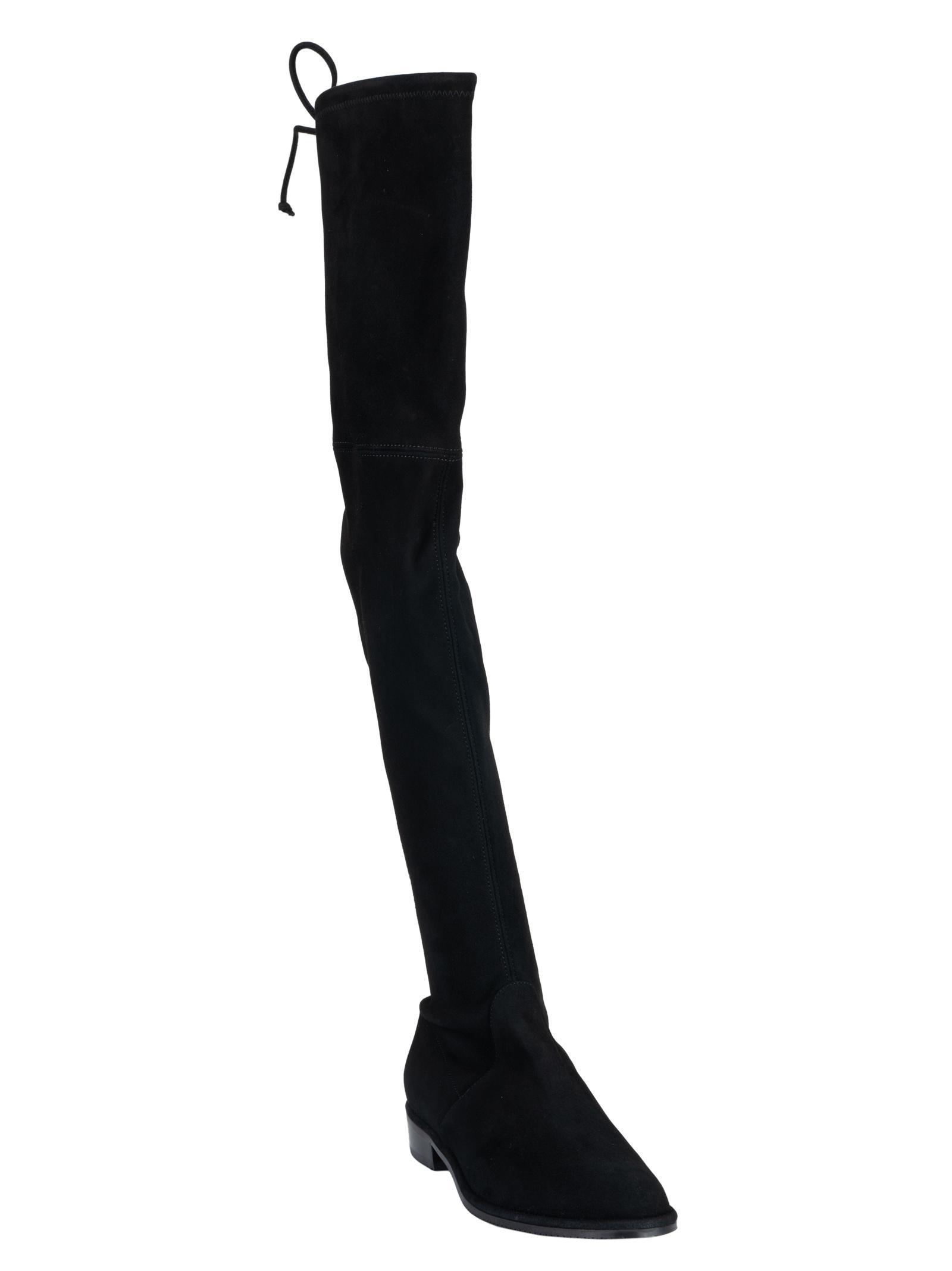 STUART WEITZMAN Lowland Suede Over-the-knee Boots In Black Product Image