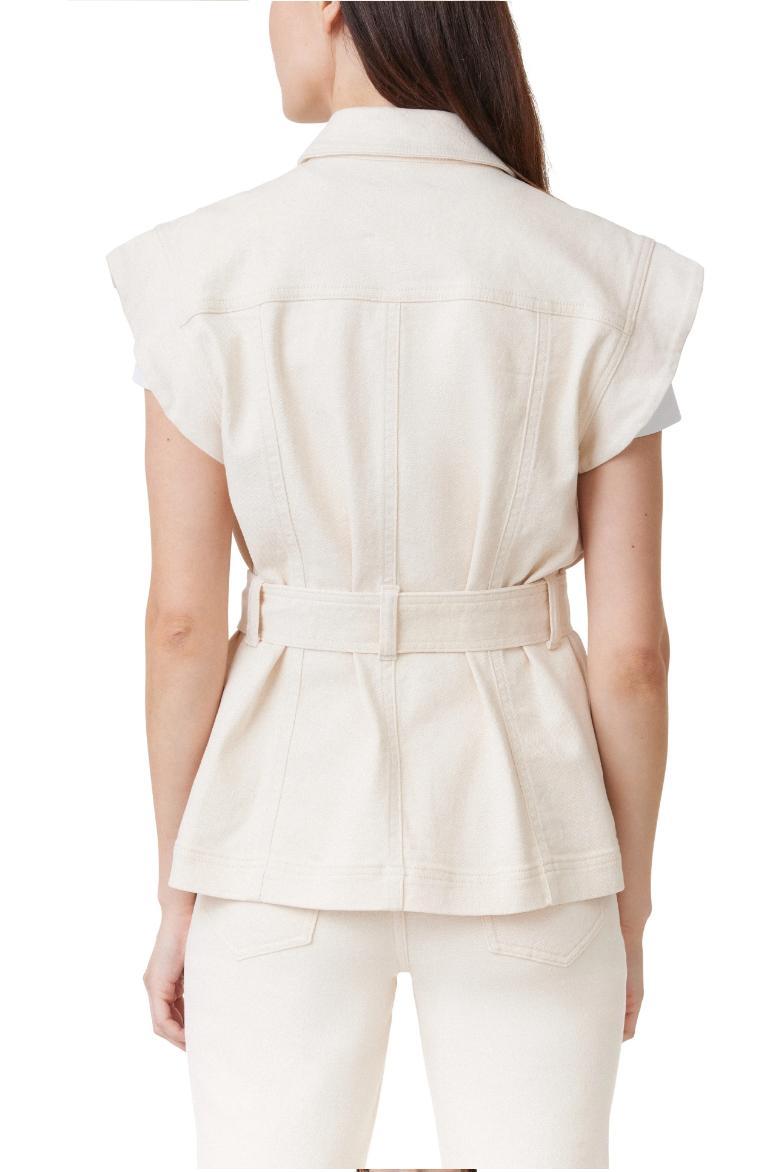 Pleated Pocket Denim Vest Product Image