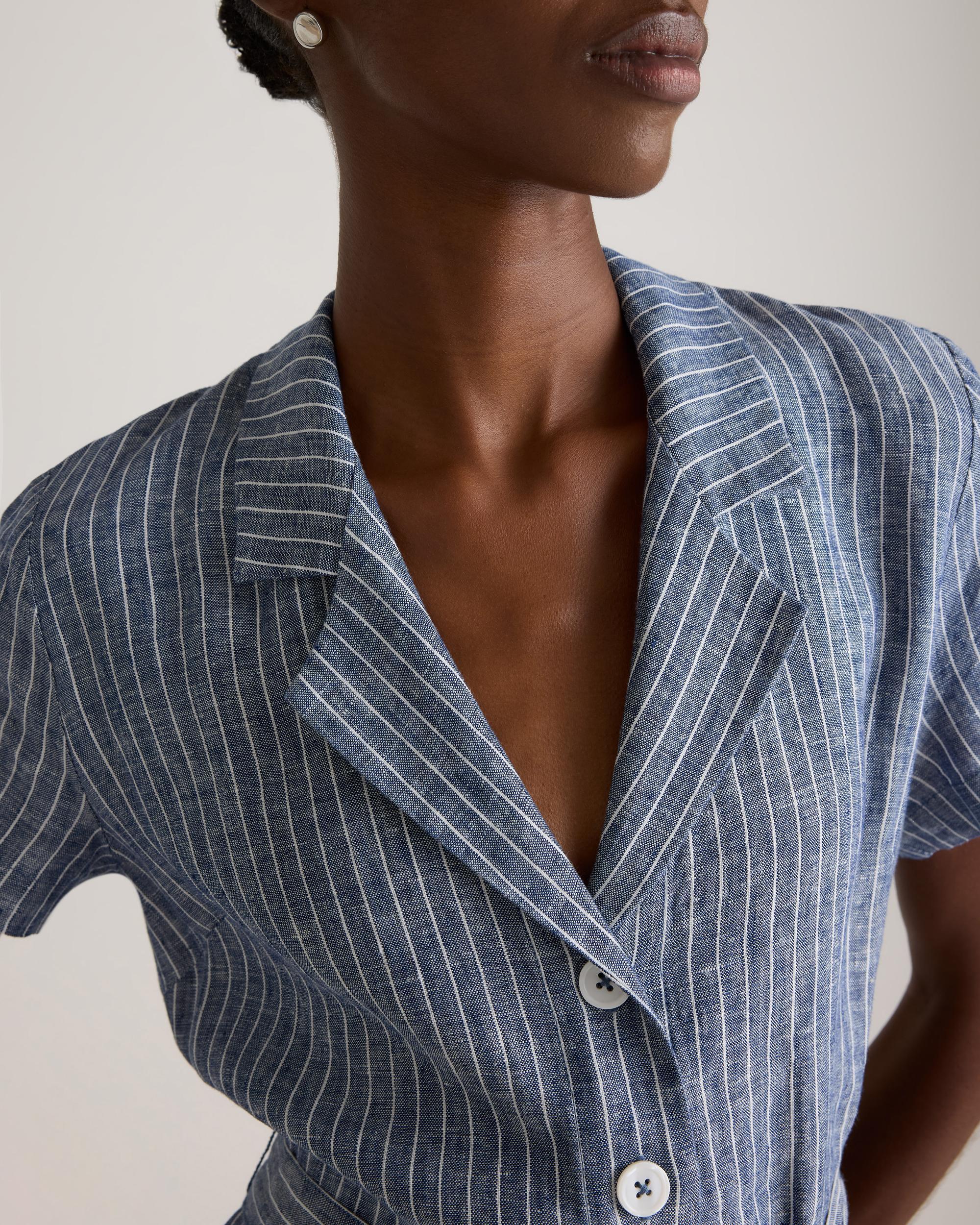 Quince | Women's 100% European Linen Button Front Dress Size XL Product Image