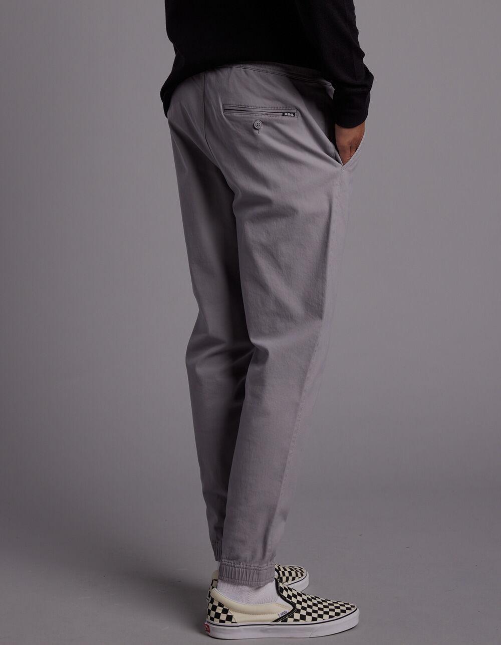 RSQ Mens Twill Jogger Pants - LIGHT GRAY Product Image
