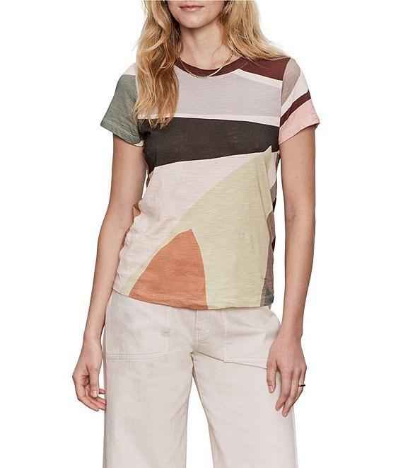 Sanctuary The Perfect Tee Aura Crew Neck Short Sleeve Top Product Image