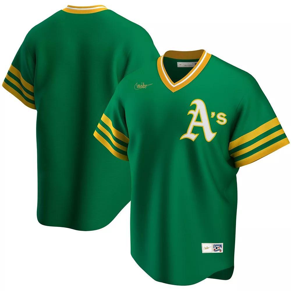 Men's Nike Kelly Green Oakland Athletics Road Cooperstown Collection Team Jersey, Size: Medium Product Image