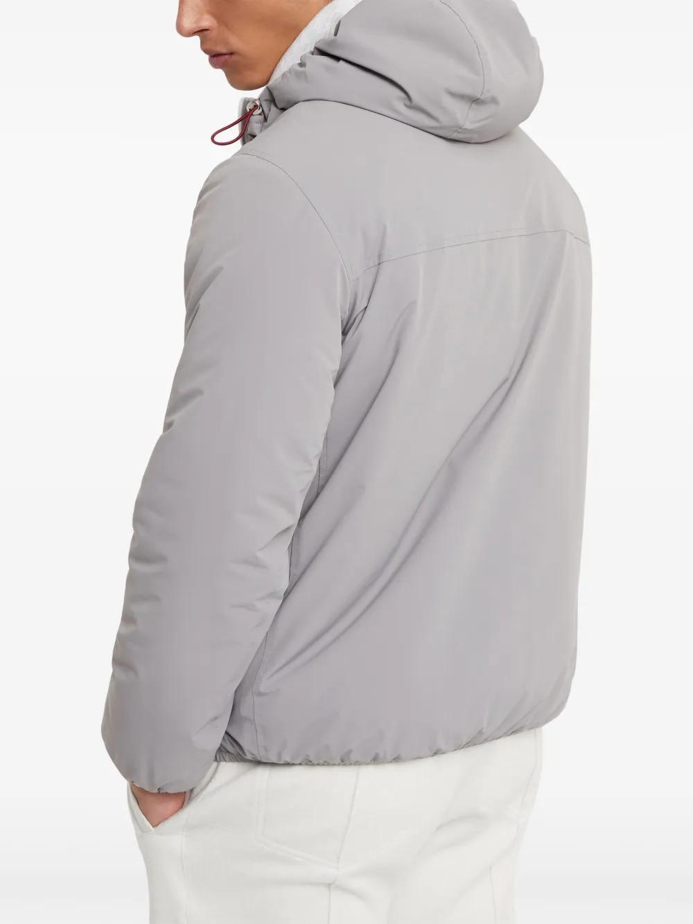 BRUNELLO CUCINELLI Water-resistant Hooded Jacket In Grey Product Image