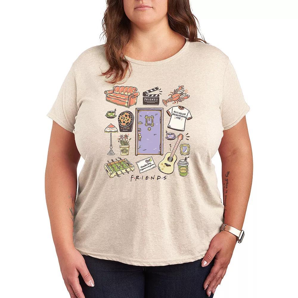 Plus Mountain Line Drawing Graphic Tee, Womens Product Image