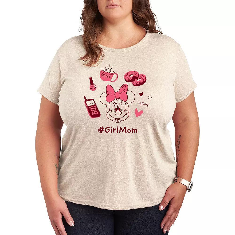 Disneys Minnie Mouse Plus Girl Mom Graphic Tee, Womens Product Image