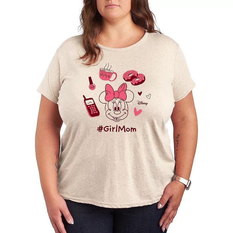 Disneys Minnie Mouse Plus Girl Mom Graphic Tee, Womens Product Image