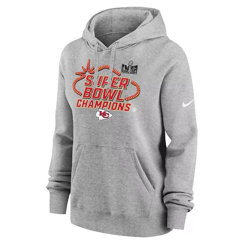Women's Nike Kansas City Chiefs Super Bowl LVIII Champions Trophy Collection Hoodie, Size: Small, Grey Gray Product Image