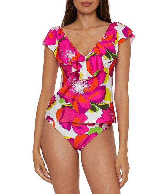 Trina Turk Bloom Shirred Tab Side Hipster Swim Bottom Product Image