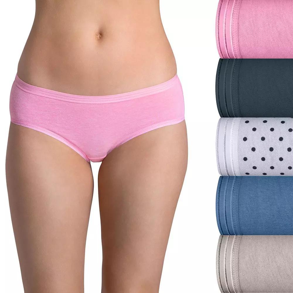 Women's Fruit of the Loom® Ultra Soft 5-pack Hipster Panties 5DUSKHP, Size: 7, Sweet Ivory Asst Product Image