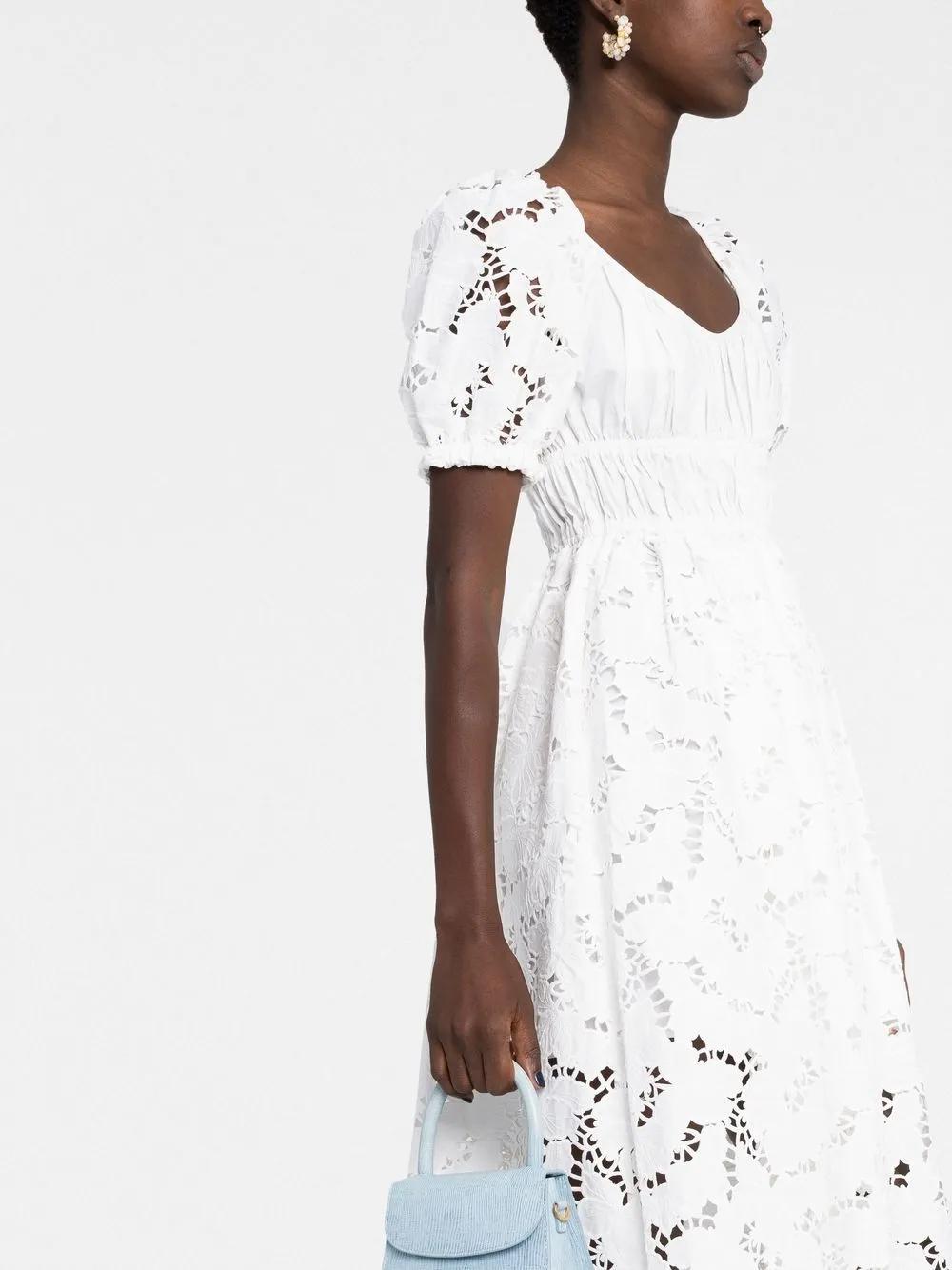 flared lace midi dress Product Image