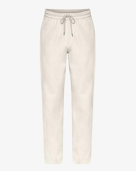 Organic Twill Pants - Ivory White Product Image