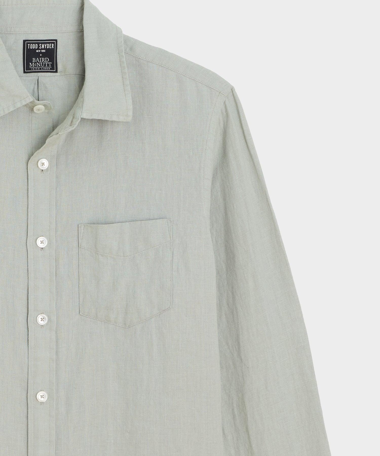 Sea Soft Irish Linen Point Collar Shirt Product Image