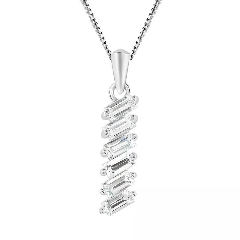 Sterling Silver Heart Charms Mesh Necklace, Womens Product Image