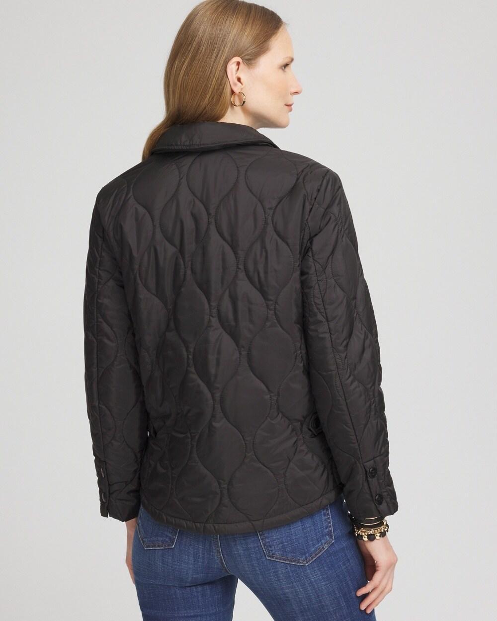 Faux Nylon Quilted Jacket Product Image
