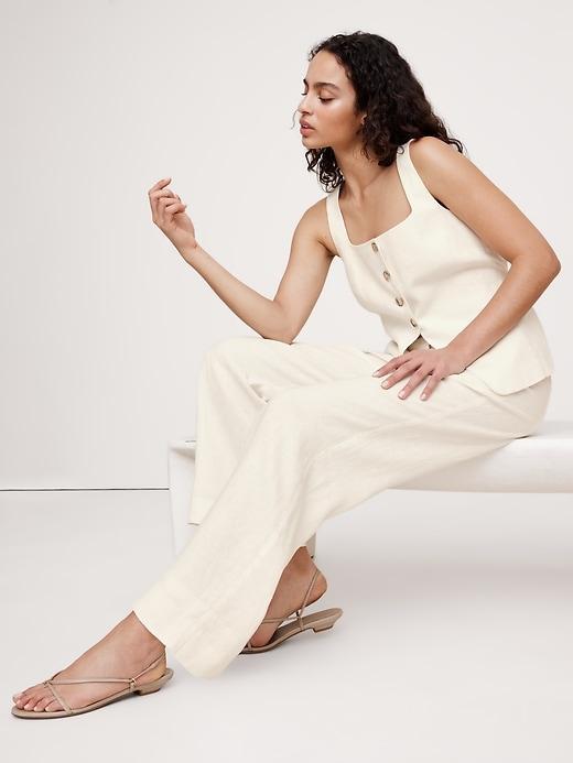 The Everyday Wide-Leg Linen Pant Product Image