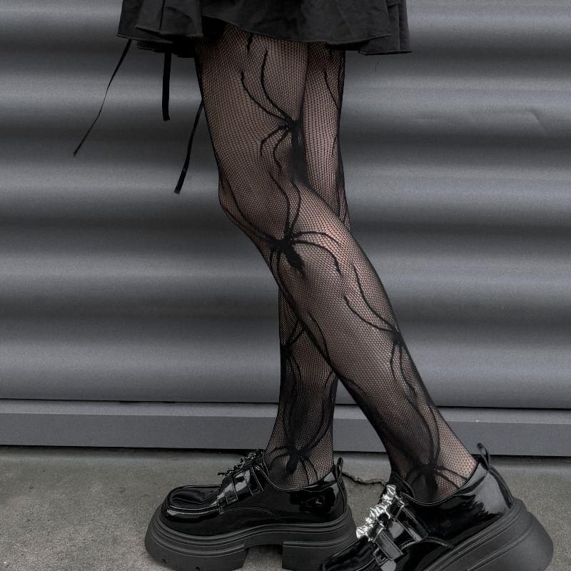 Spider Fishnet Tights Product Image