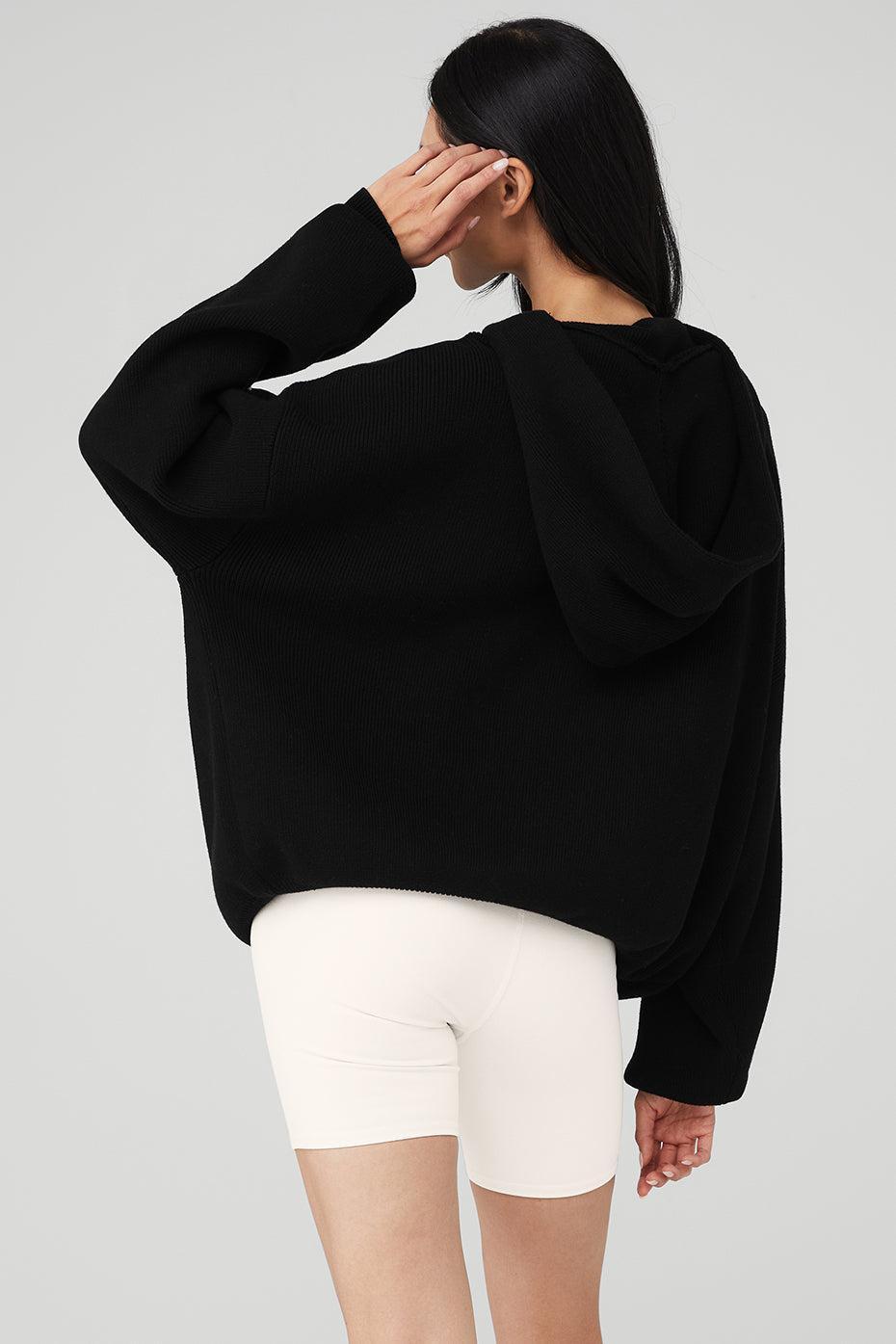 Scholar Hooded Sweater - Black Product Image