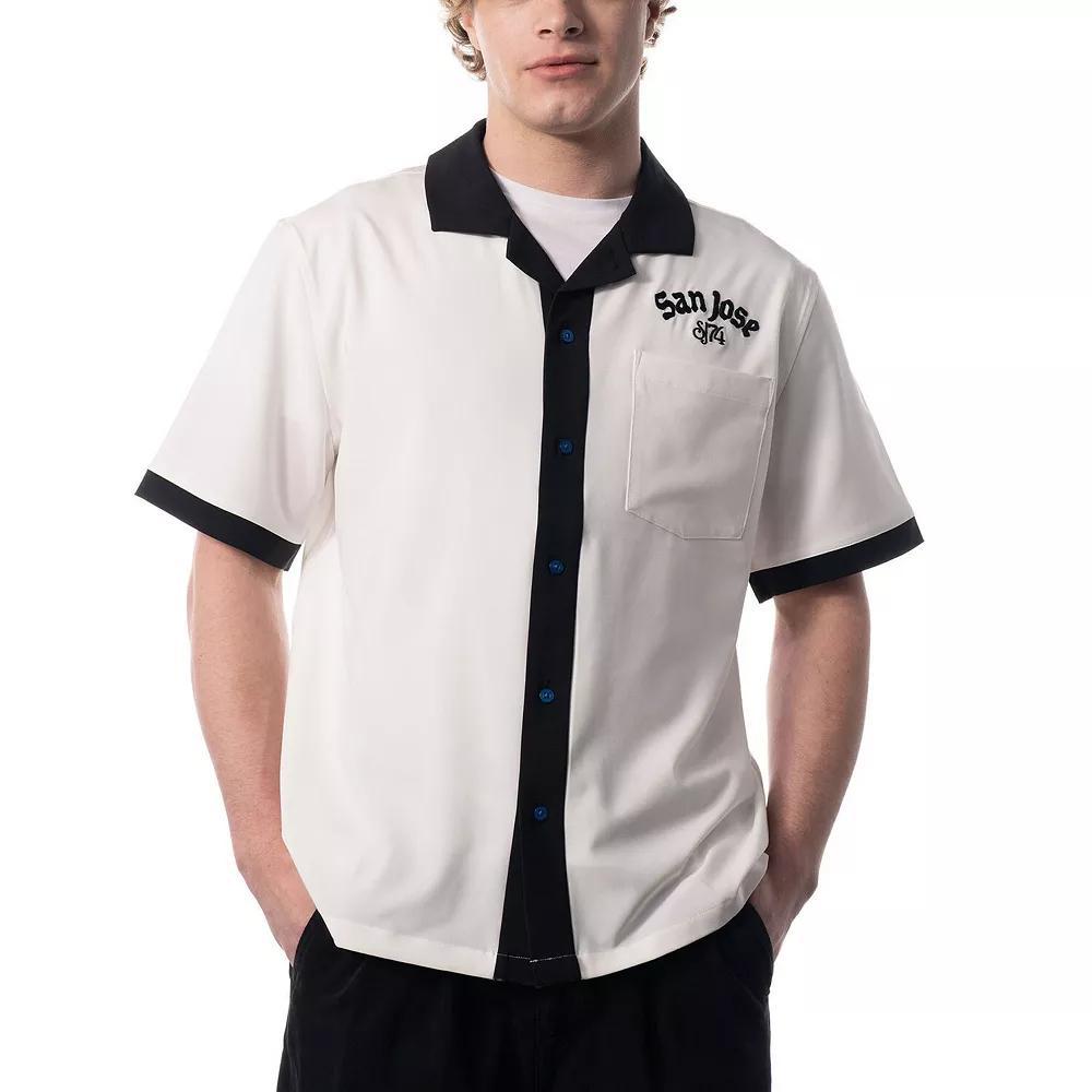 Men's The Wild Collective  White San Jose Earthquakes Bowler Button-Up Shirt, Size: Small, Sje White Product Image