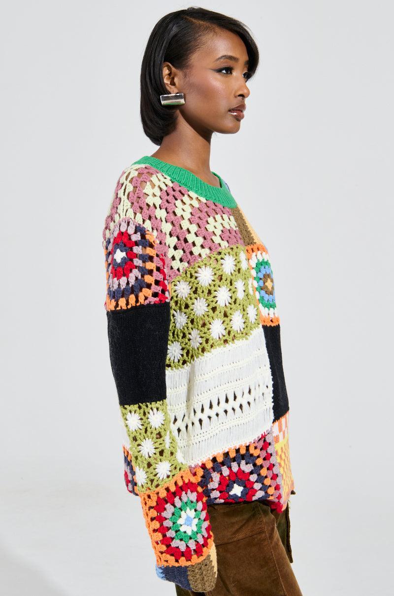 PATCHWORK PRINCESS MULTI COLOR SWEATER Product Image
