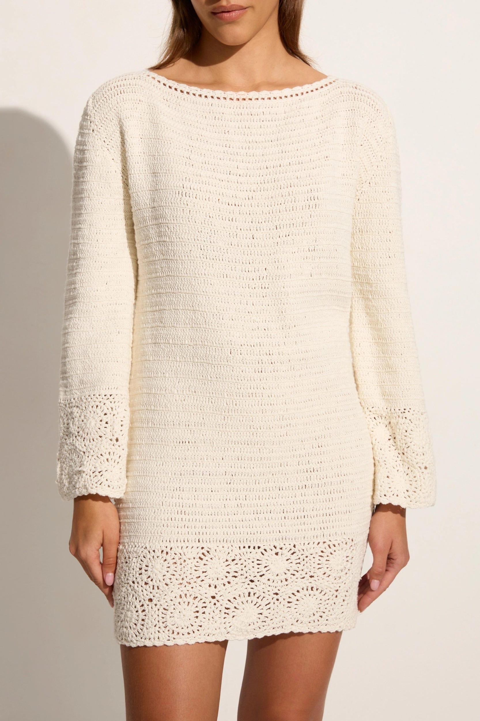 Ruia Handmade Crochet Dress Off White - Final Sale Product Image