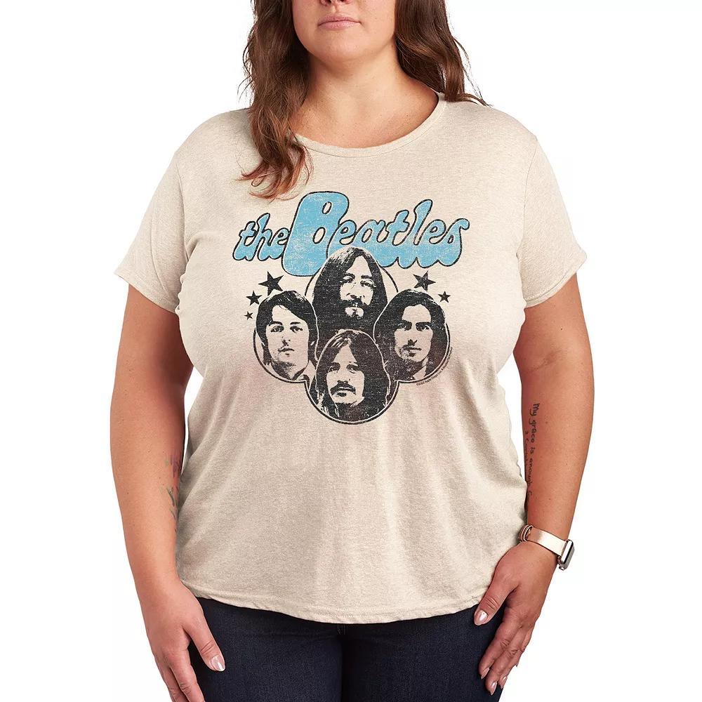 Plus Size The Beatles Vintage Stars Graphic Tee, Womens Product Image