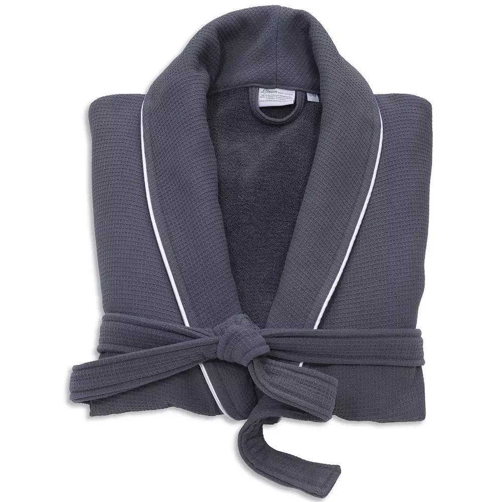 Linum Home Textiles Waffle Terry Bathrobe, Women's, Size: Large/XL, Dark Gray Product Image