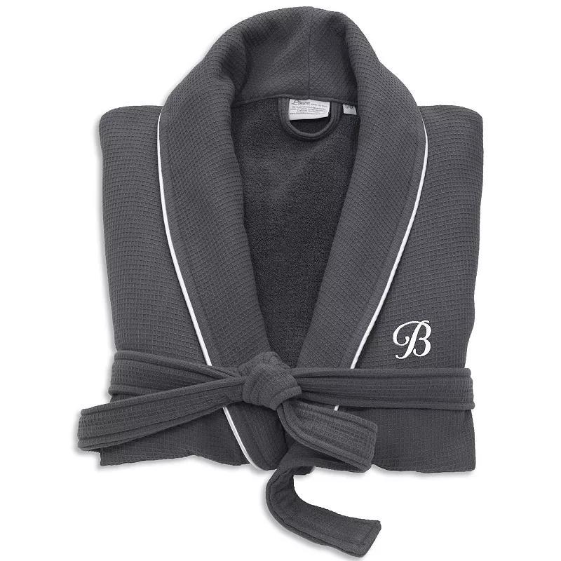 Linum Home Textiles Waffle Terry Bathrobe, Women's, Size: Large/XL, Dark Gray Product Image