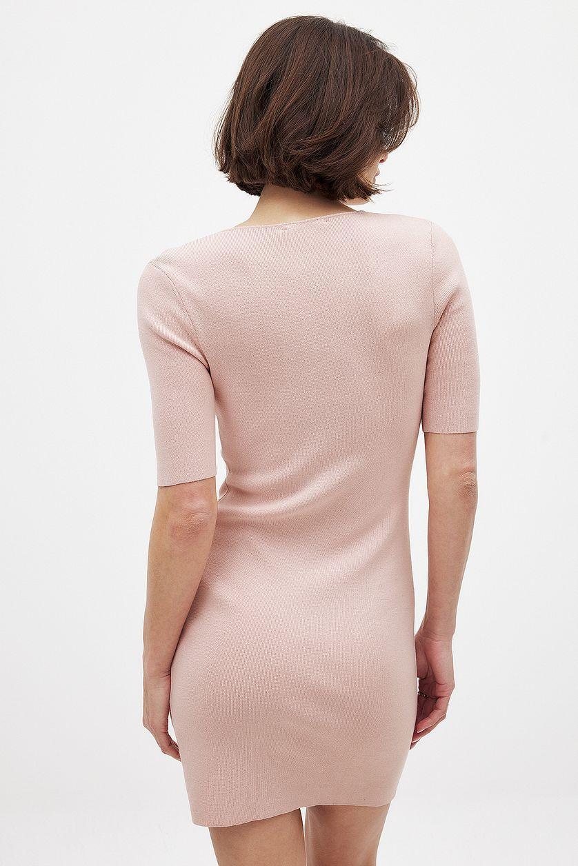 Knitted Button Mini Dress Product Image