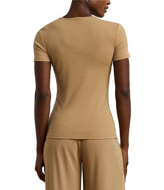 Lauren Ralph Lauren Stretch Cotton Crew Neck Short Sleeve Tee Product Image