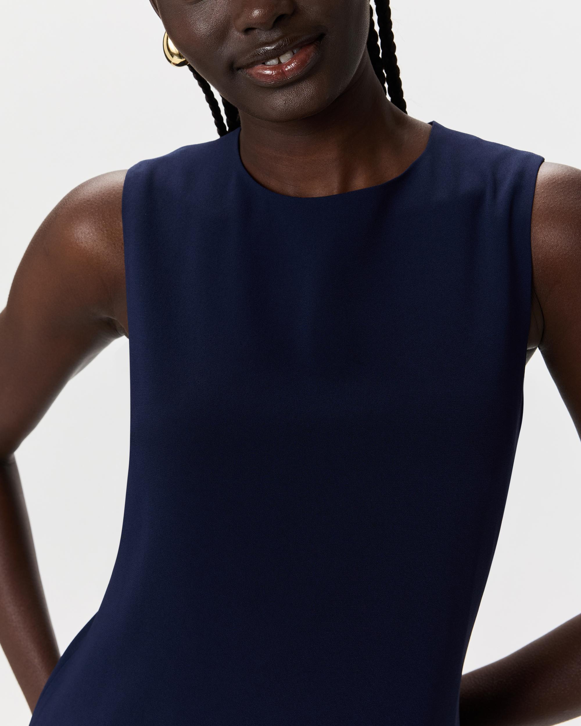 Quince | Women's Fluid Crepe Sleeveless Shift Dress Size XS, Polyester Product Image