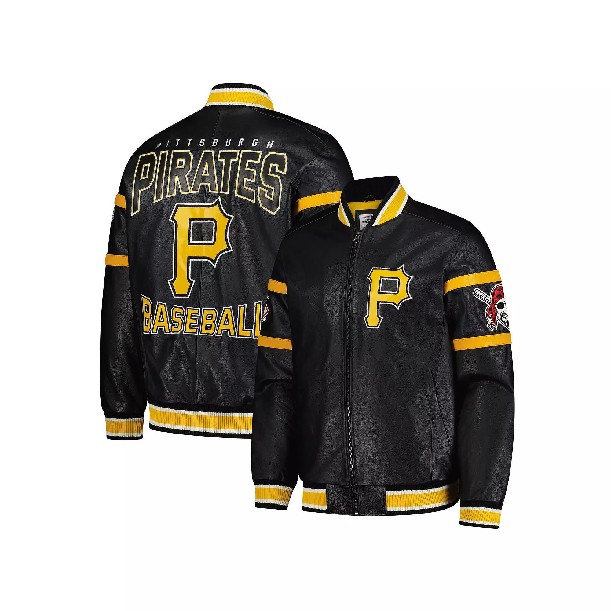 Mens G-III Sports by Carl Banks Pittsburgh Pirates Full-Zip Leather Varsity Jacket Product Image