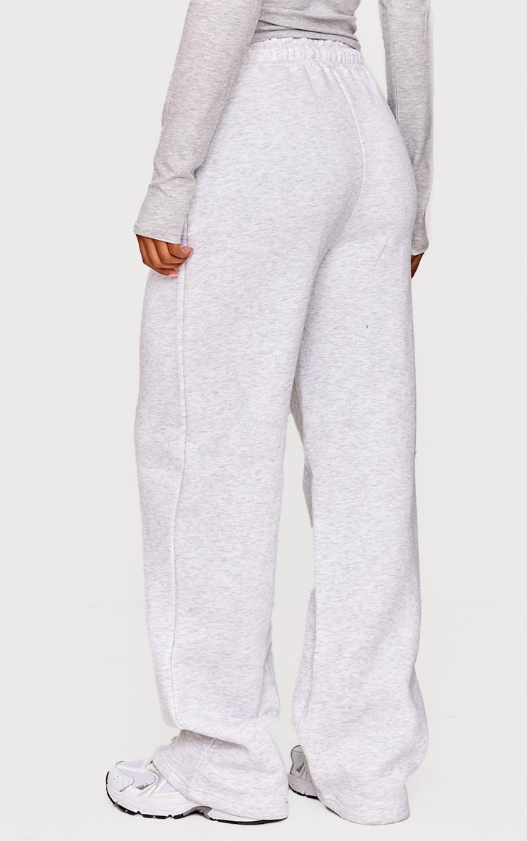 Ice Grey Oversized Pintuck Wide Leg Sweatpants Product Image
